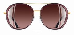 Women's Round Alloy 'Top Down' Metal Sunglasses