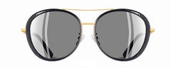 Women's Round Alloy 'Top Down' Metal Sunglasses