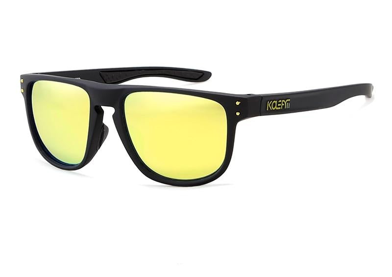 Men's Square 'Kickflip' Plastic and Metal Sunglasses