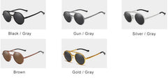 Men's Vintage Round 'Doty Night' Metal Sunglasses