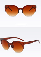 Women's Vintage Polarized Round 'Magic Wear' Metal  Sunglasses