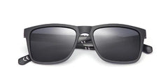 Men's Square Polarized 'Tribal' Plastic Sunglasses