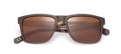 Men's Square Polarized 'Tribal' Plastic Sunglasses