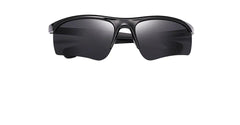 Men's Semi Rimless Sport 'Phantom Gear' Plastic Sunglasses