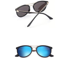 Men's Polarized Oval 'Retro Vibe' Plastic Sunglasses