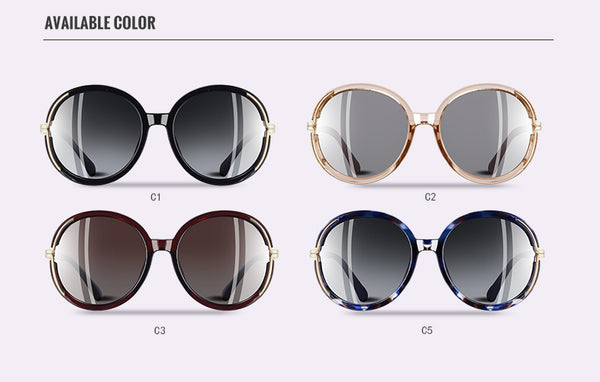 Women's Oversized Round 'All the Sun' Metal Sunglasses