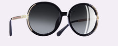 Women's Oversized Round 'All the Sun' Metal Sunglasses