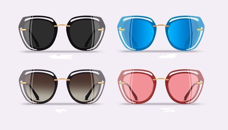 Women's Polarized Square 'Geo' Plastic Sunglasses