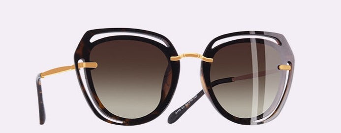 Women's Polarized Square 'Geo' Plastic Sunglasses