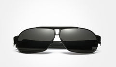 Men's Polarized Aviator 'Euro' Metal Sunglasses