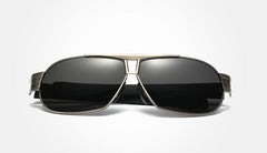 Men's Polarized Aviator 'Euro' Metal Sunglasses