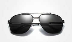 Men's Polarized Aviator 'Milan' Metal Sunglasses