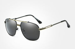 Men's Polarized Aviator 'Milan' Metal Sunglasses