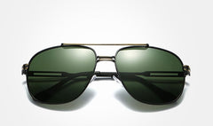 Men's Polarized Aviator 'Milan' Metal Sunglasses