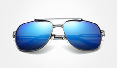 Men's Polarized Aviator 'Milan' Metal Sunglasses