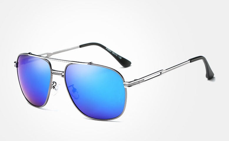 Men's Polarized Aviator 'Milan' Metal Sunglasses