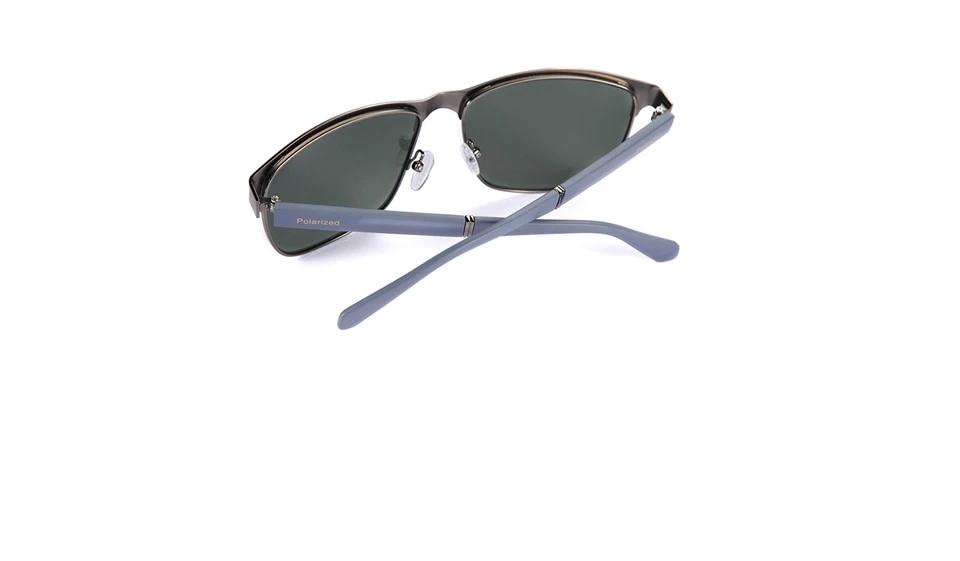 Men's Polarized Square 'High Brow' Metal Sunglasses