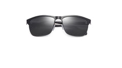 Men's Polarized Square 'High Brow' Metal Sunglasses