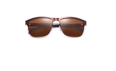 Men's Polarized Square 'High Brow' Metal Sunglasses