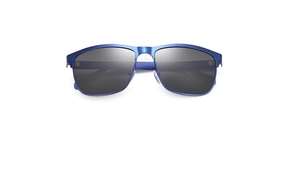 Men's Polarized Square 'High Brow' Metal Sunglasses
