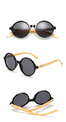 Women's Oval Two Tone 'Two Mountain' Plastic  Sunglasses