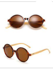 Women's Oval Two Tone 'Two Mountain' Plastic  Sunglasses