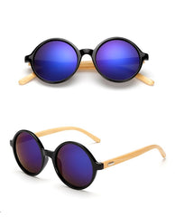 Women's Oval Two Tone 'Two Mountain' Plastic  Sunglasses