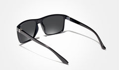 Men's Square Polarized 'Midnight Gleam' Plastic Sunglasses