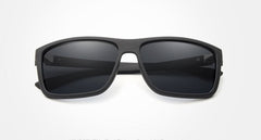 Men's Square Polarized 'Midnight Gleam' Plastic Sunglasses