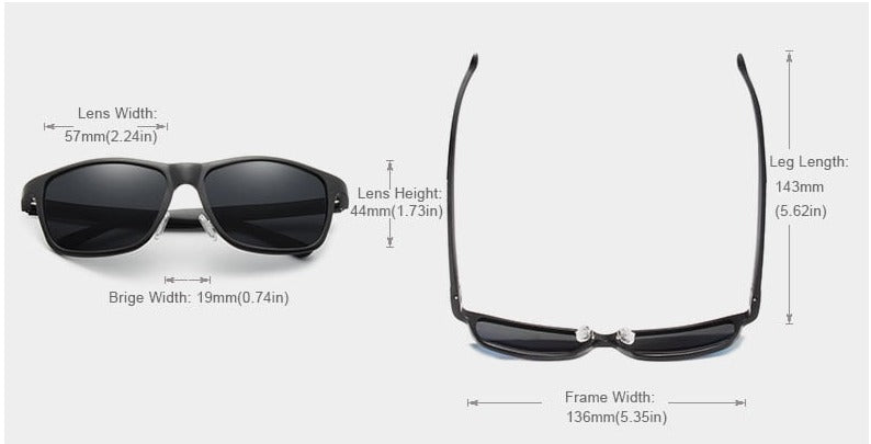 Men's Polarized Way Ferer 'Black Shot Gun' Metal Sunglasses