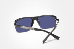 Men's Semi Rimless Square 'Riviera Stroll' Metal Sunglasses