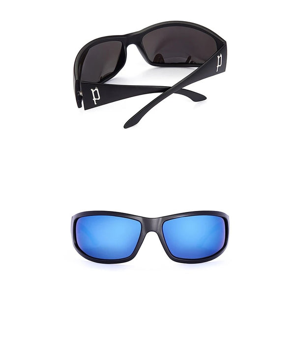 Men's Polarized Round 'Death Dragon' Plastic Sunglasses