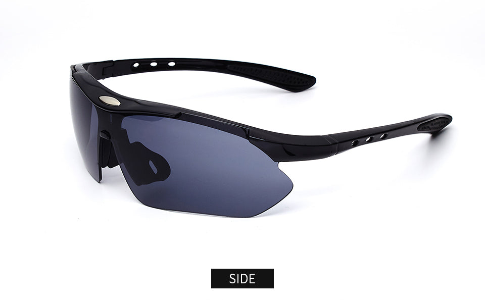 Men's Sport Semi Rimless 'Giant Slalom' Plastic Sport Sunglasses