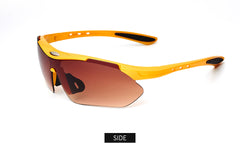 Men's Sport Semi Rimless 'Giant Slalom' Plastic Sport Sunglasses