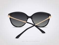 Women's Polarized Cat Eye 'Touch of Modern' Metal Sunglasses