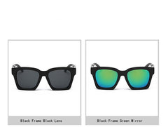 Women's Square 'Thick and Thin' Plastic Sunglasses