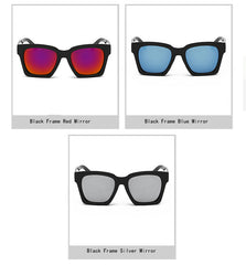 Women's Square 'Thick and Thin' Plastic Sunglasses