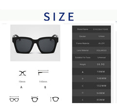 Women's Square 'Thick and Thin' Plastic Sunglasses