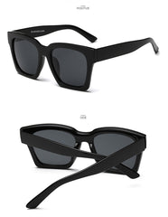 Women's Square 'Thick and Thin' Plastic Sunglasses