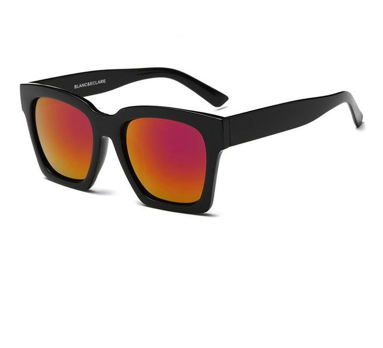 Women's Square 'Thick and Thin' Plastic Sunglasses