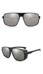 Men's Square 'British Racing' Plastic Sunglasses