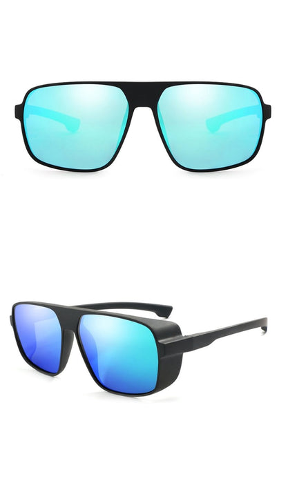 Men's Square 'British Racing' Plastic Sunglasses