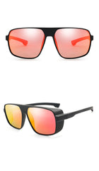 Men's Square 'British Racing' Plastic Sunglasses