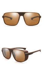 Men's Square 'British Racing' Plastic Sunglasses