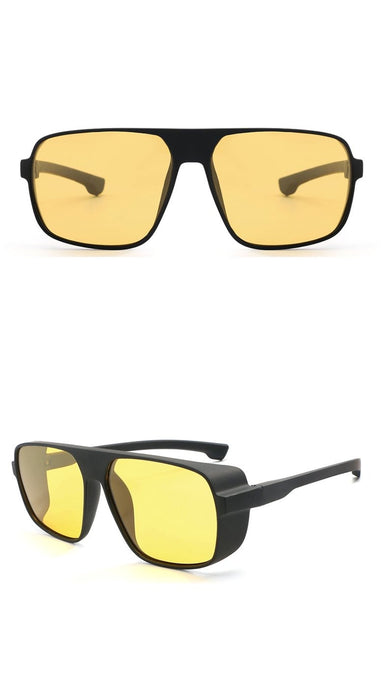 Men's Square 'British Racing' Plastic Sunglasses