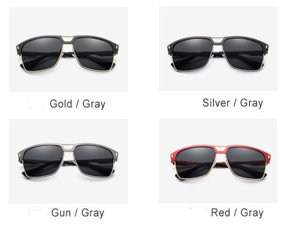 Men's Oversized Polarized 'Money Men' Metal Sunglasses