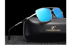 Men's Classic Square 'Dark Tang' Metal Sunglasses