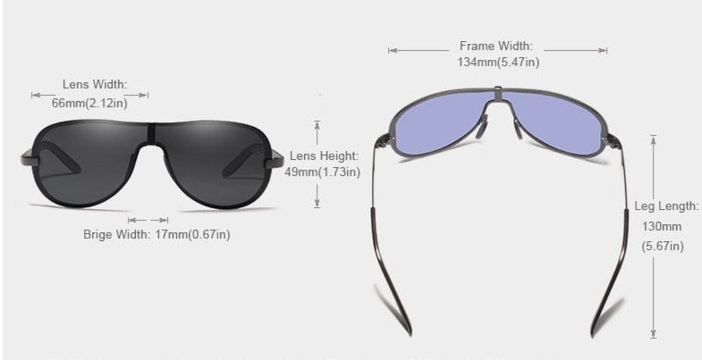 Men's Polarized Aviator 'Jersey Shore' Metal  Sunglasses