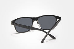 Men's Polarized Square 'Charcoal Storm' Metal Sunglasses