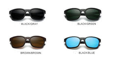 Men's Polarized Square 'Drive In' Plastic Sunglasses